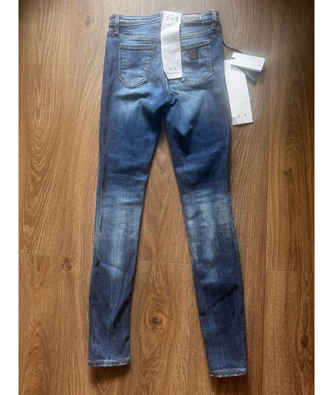 ARMANI EXCHANGE Темно-синие хлопковые джинсы слим, фото 5