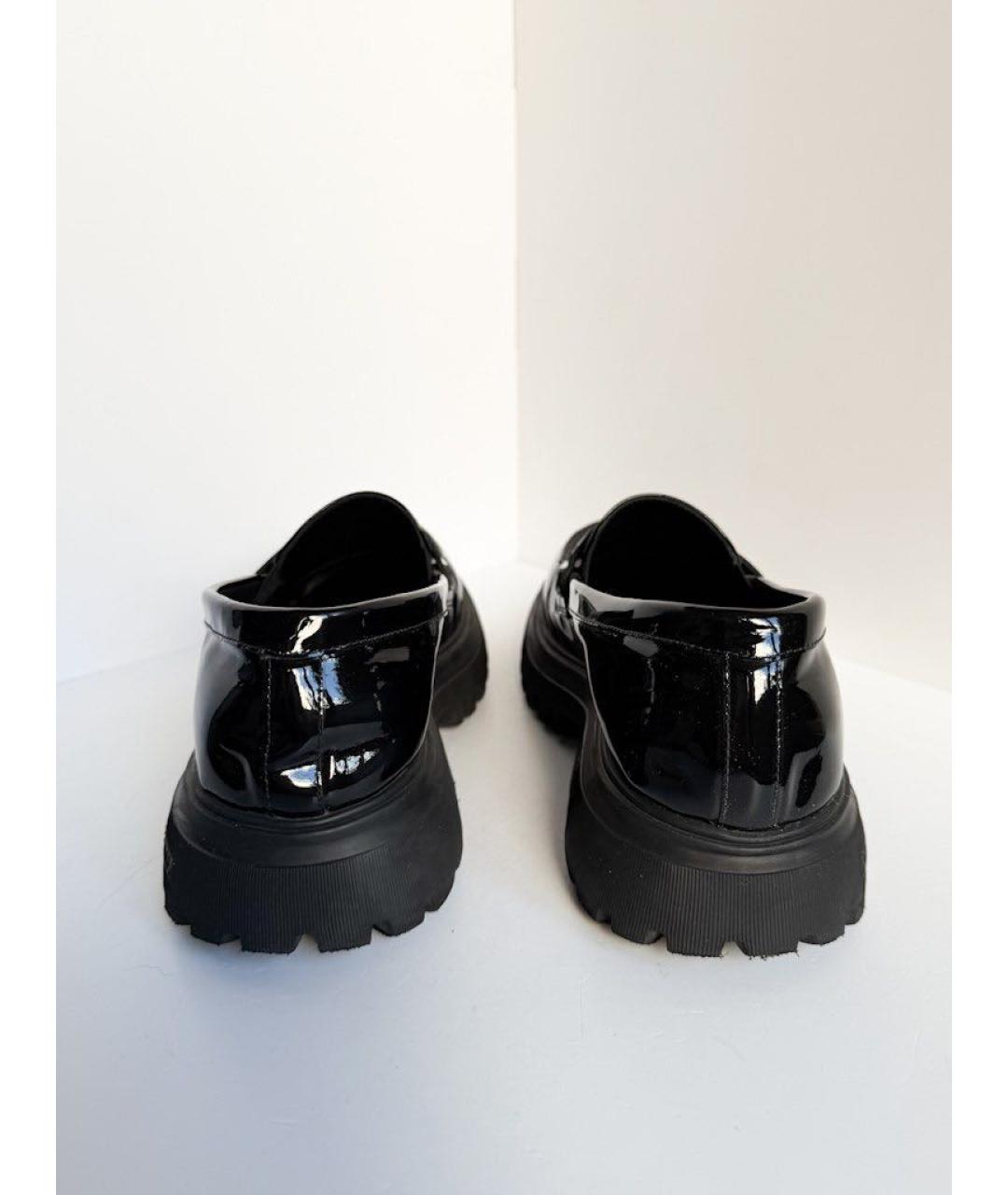 DOLCE & GABBANA KIDS Черные лоферы и мокасины из лакированной кожи, фото 3