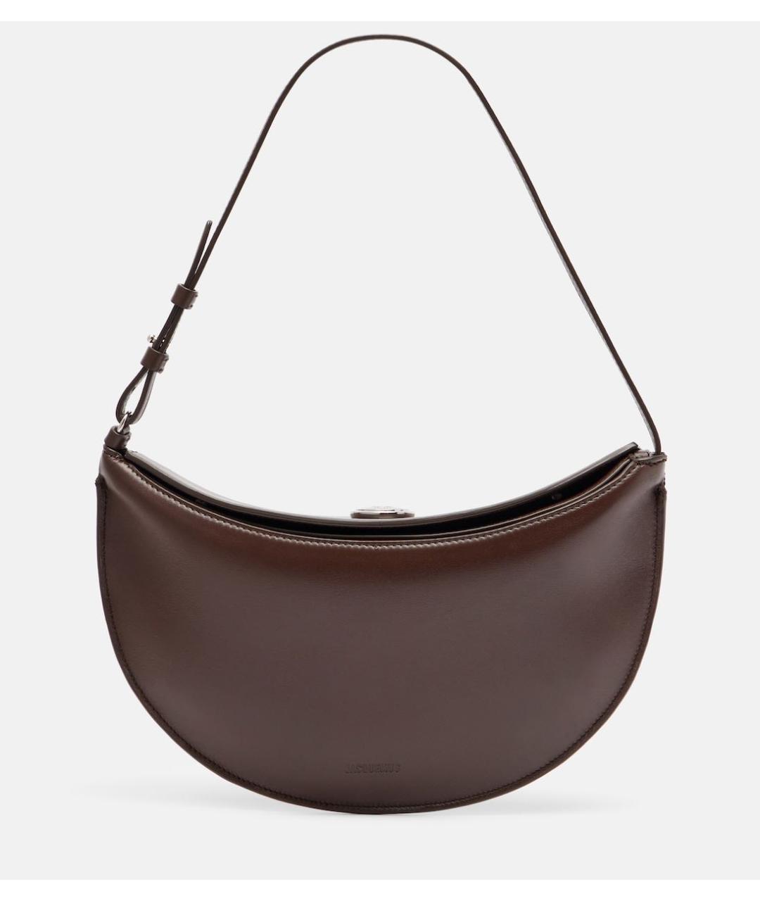JACQUEMUS Коричневая кожаная сумка через плечо, фото 5