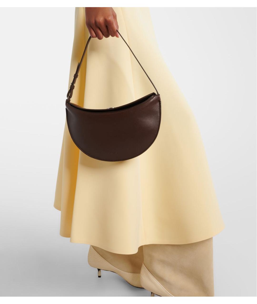 JACQUEMUS Коричневая кожаная сумка через плечо, фото 2