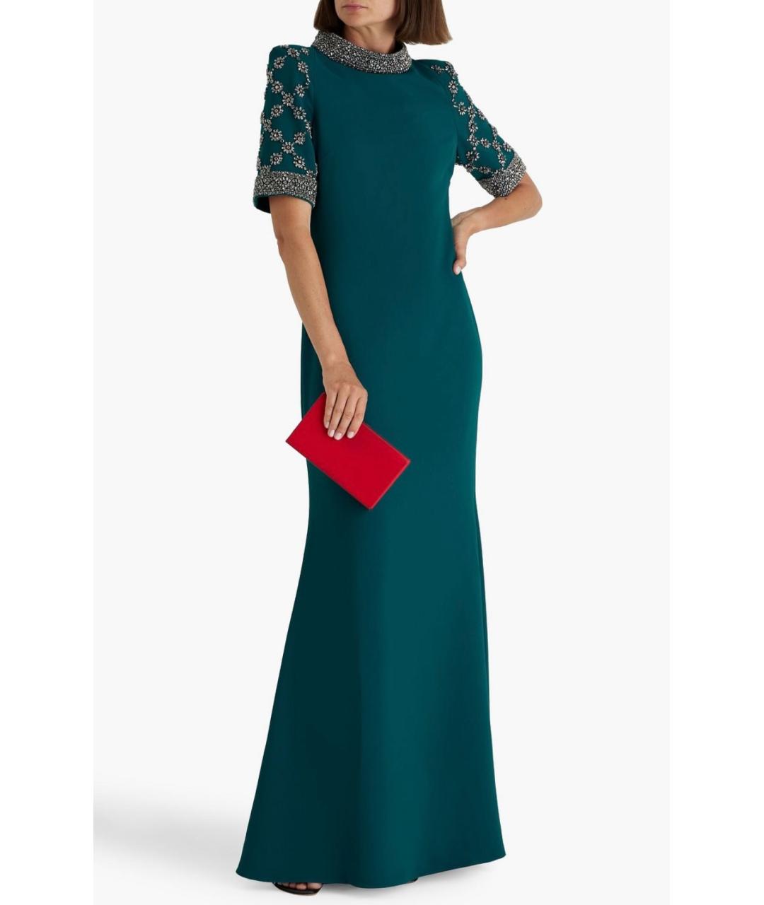 BADGLEY MISCHKA Бирюзовое вечернее платье, фото 2