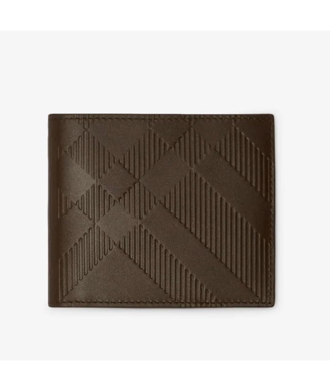BURBERRY Коричневый кожаный кошелек, фото 4