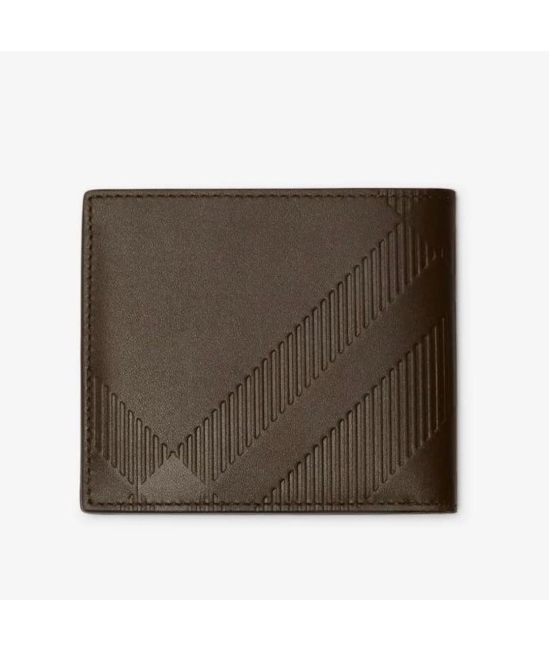 BURBERRY Коричневый кожаный кошелек, фото 2