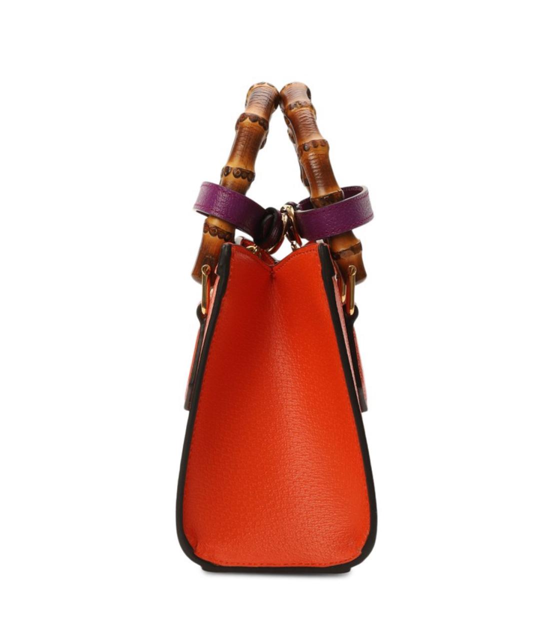 GUCCI Оранжевая кожаная сумка тоут, фото 3