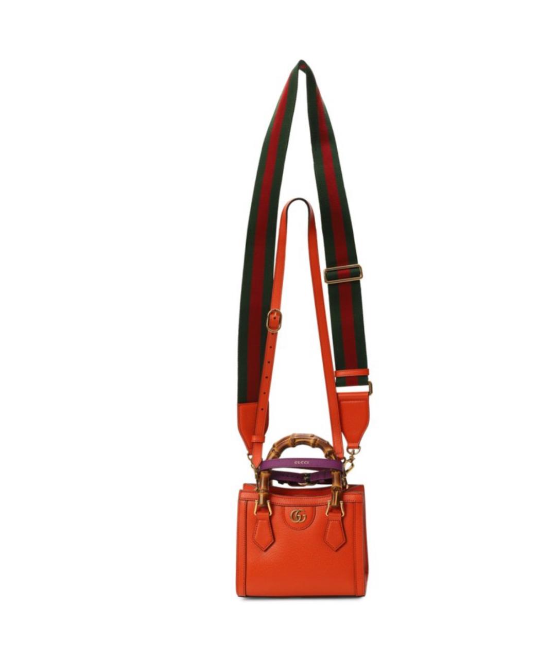 GUCCI Оранжевая кожаная сумка тоут, фото 5
