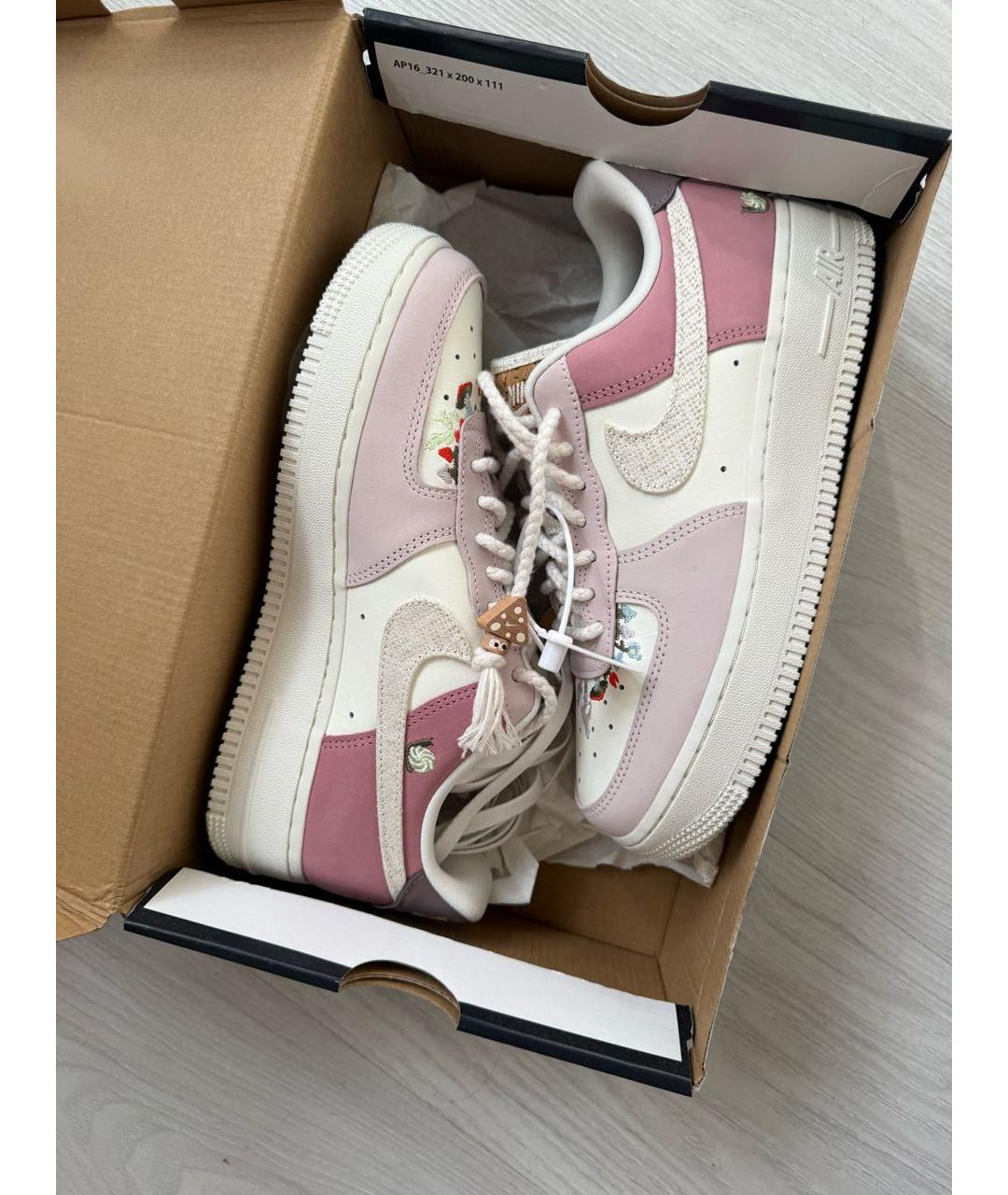 NIKE Розовые кожаные кроссовки, фото 2