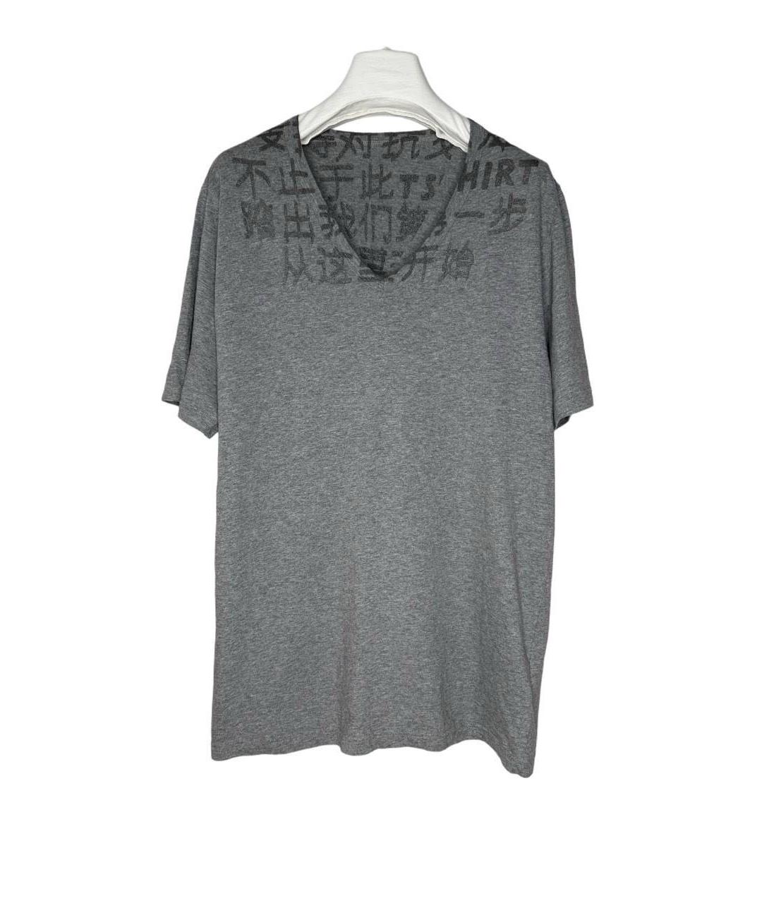 MAISON MARGIELA Серая хлопковая футболка, фото 7