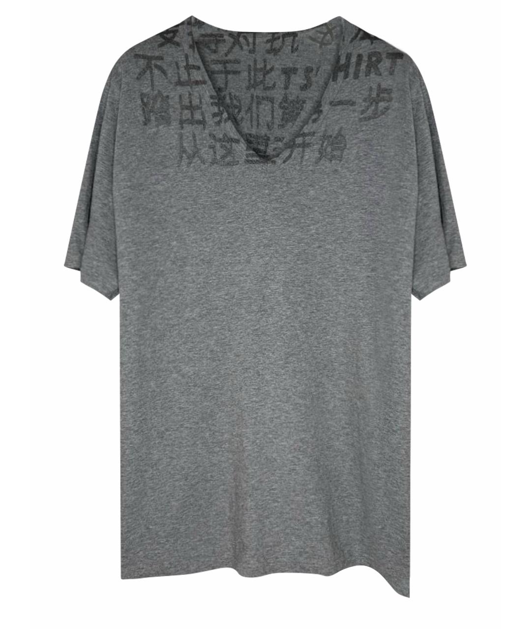 MAISON MARGIELA Серая хлопковая футболка, фото 1