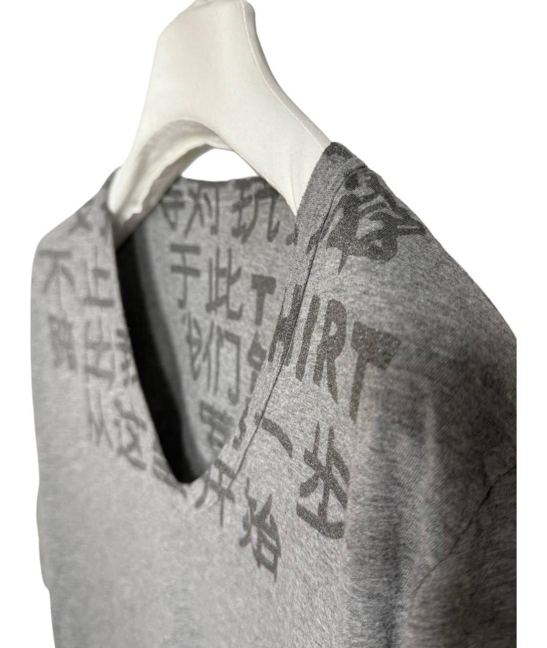 MAISON MARGIELA Серая хлопковая футболка, фото 3