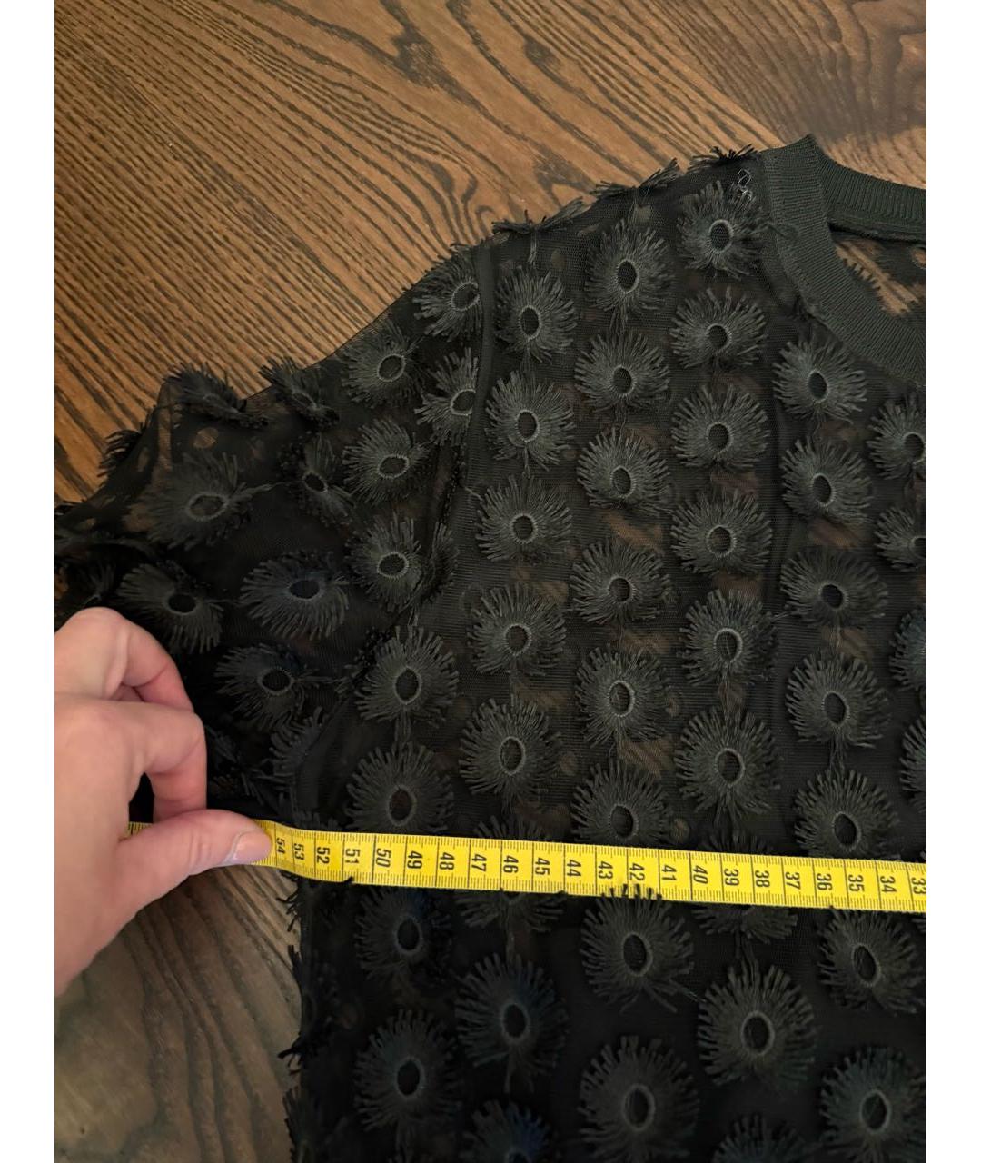 Carven Черная полиэстеровая футболка, фото 4