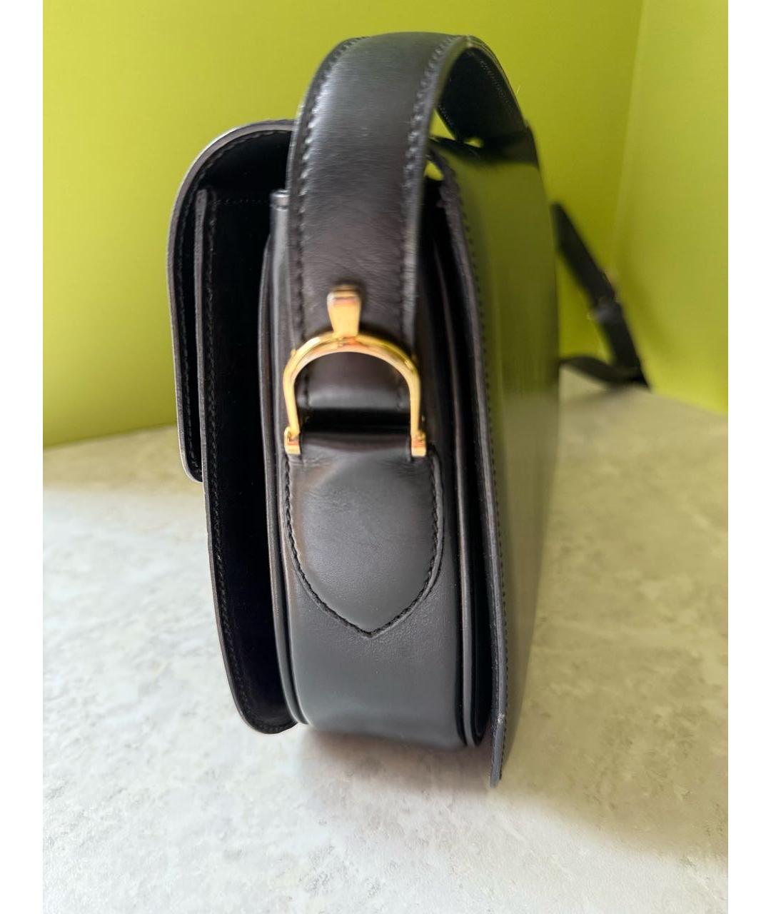 CELINE Черная кожаная сумка через плечо, фото 5