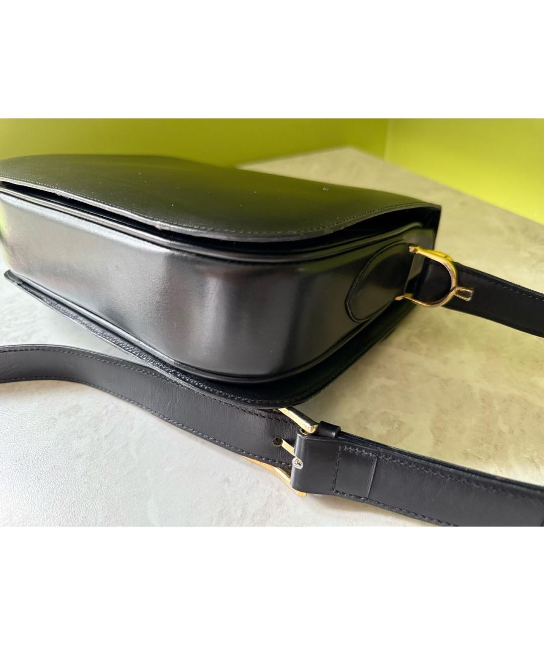 CELINE Черная кожаная сумка через плечо, фото 8