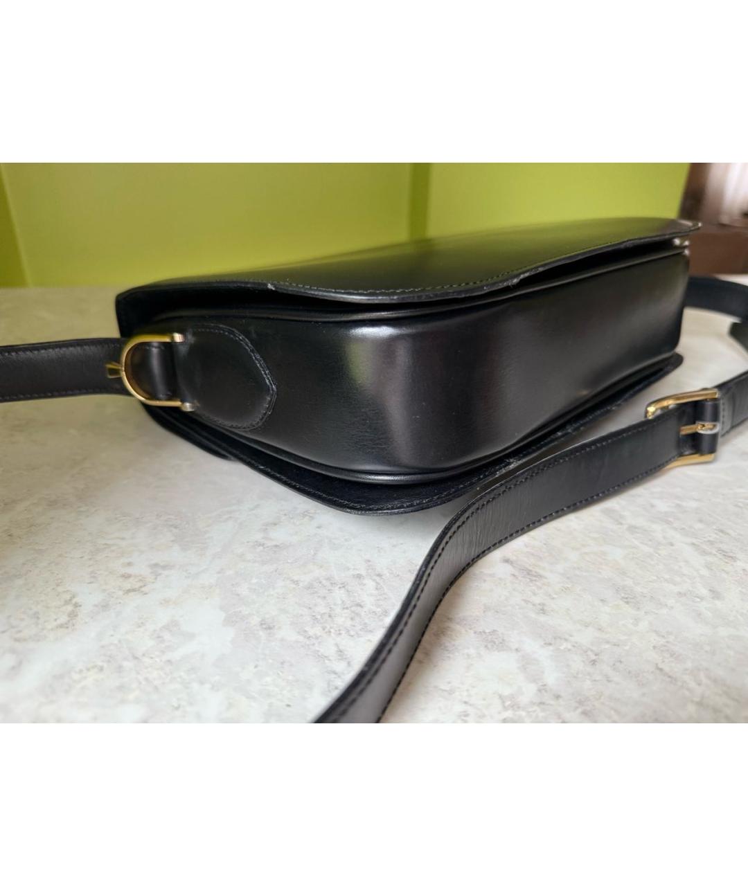 CELINE Черная кожаная сумка через плечо, фото 7