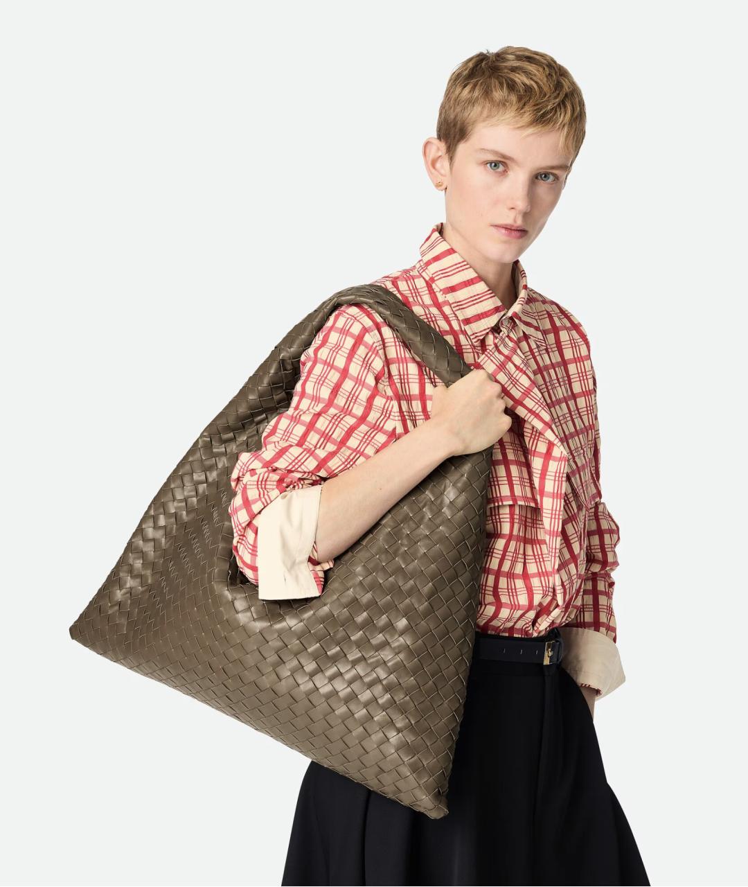 BOTTEGA VENETA Бежевая кожаная сумка через плечо, фото 2