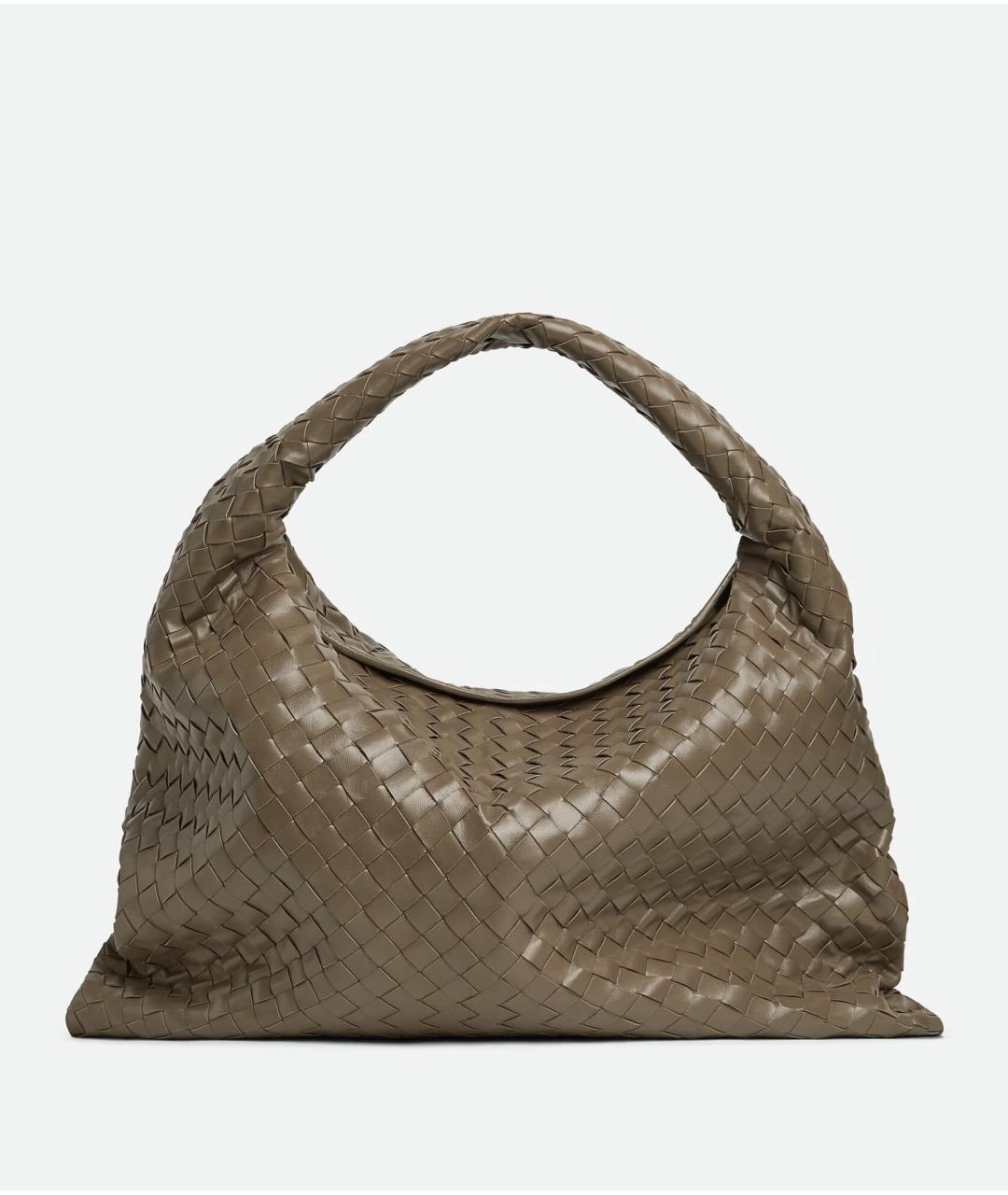 BOTTEGA VENETA Бежевая кожаная сумка через плечо, фото 7