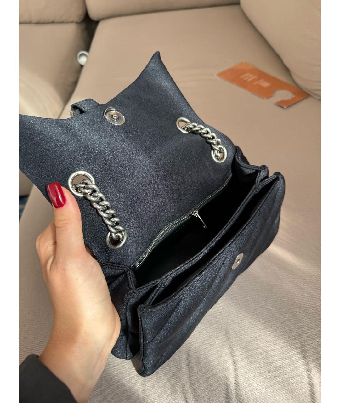 BALENCIAGA Черная тканевая сумка через плечо, фото 4