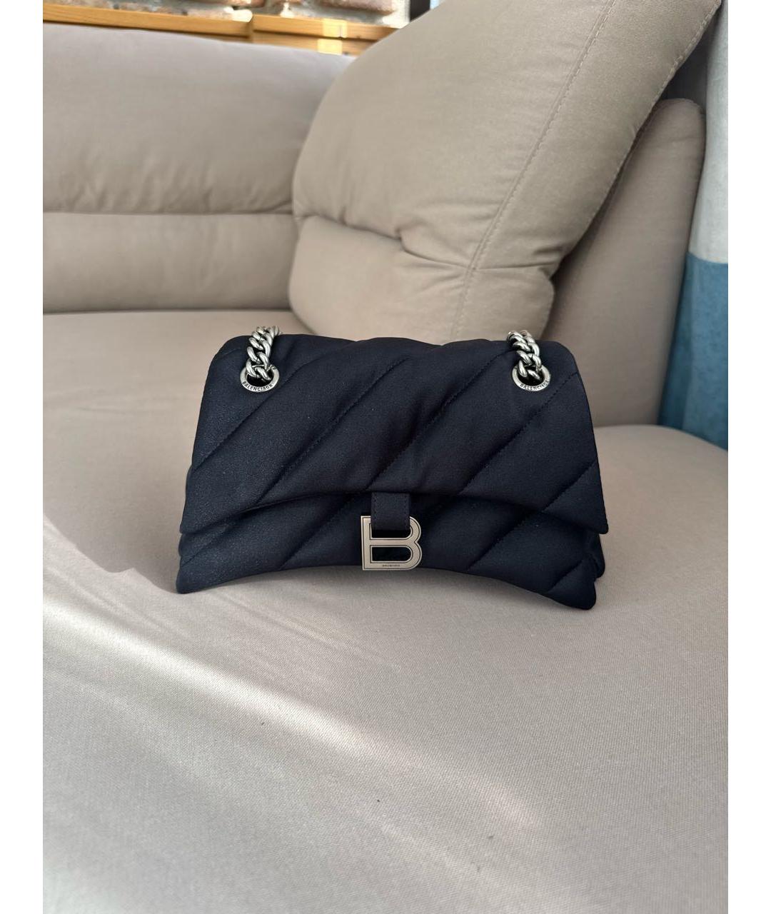 BALENCIAGA Черная тканевая сумка через плечо, фото 5