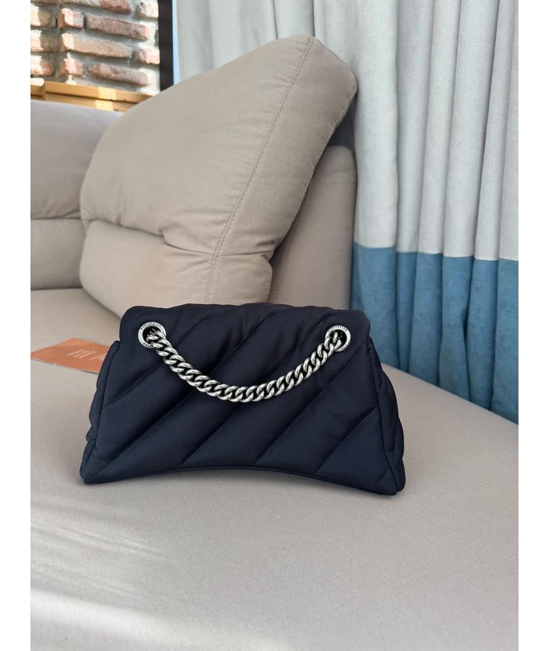 BALENCIAGA Черная тканевая сумка через плечо, фото 3