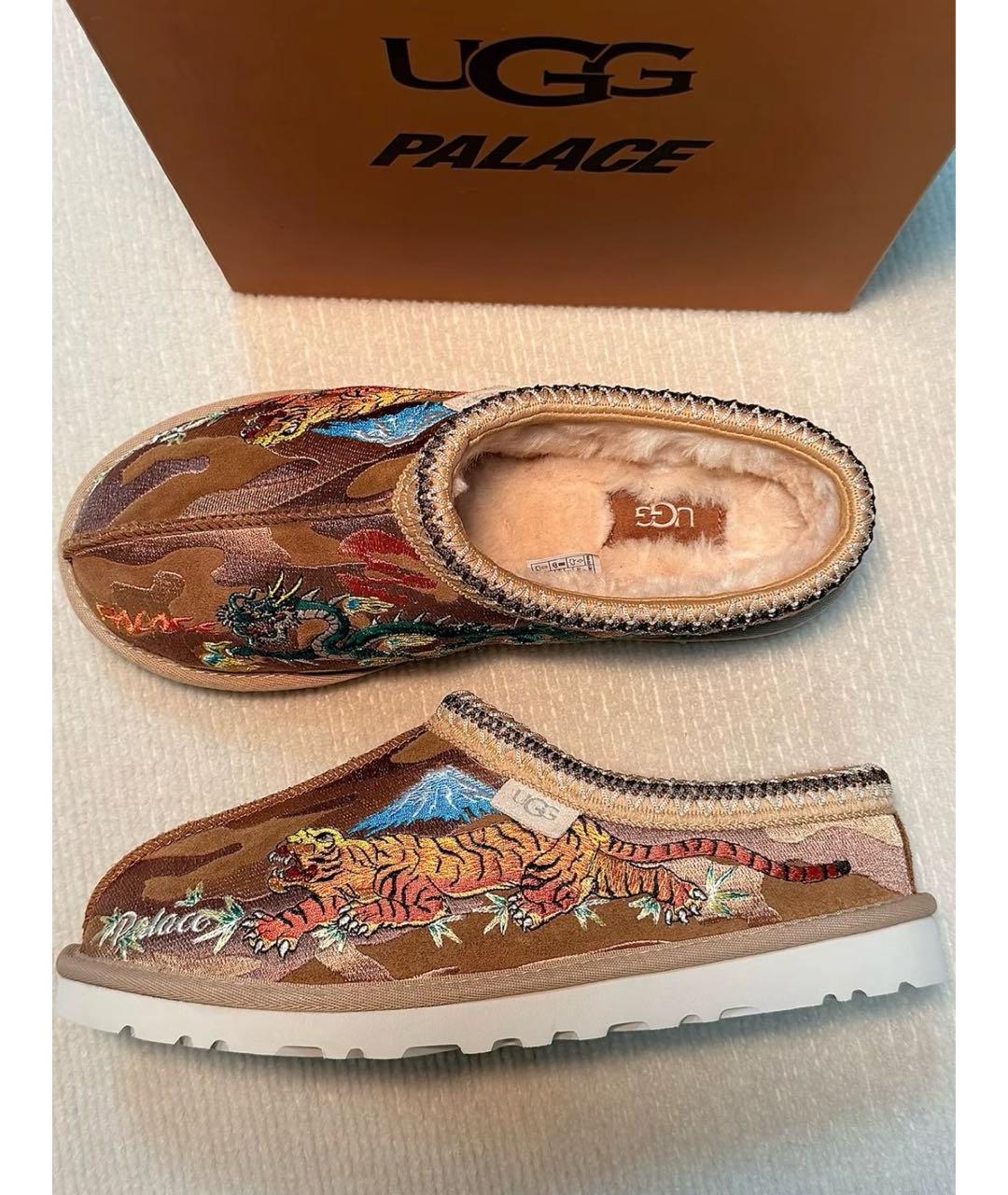 UGG AUSTRALIA Коричневые замшевые сабо, фото 2