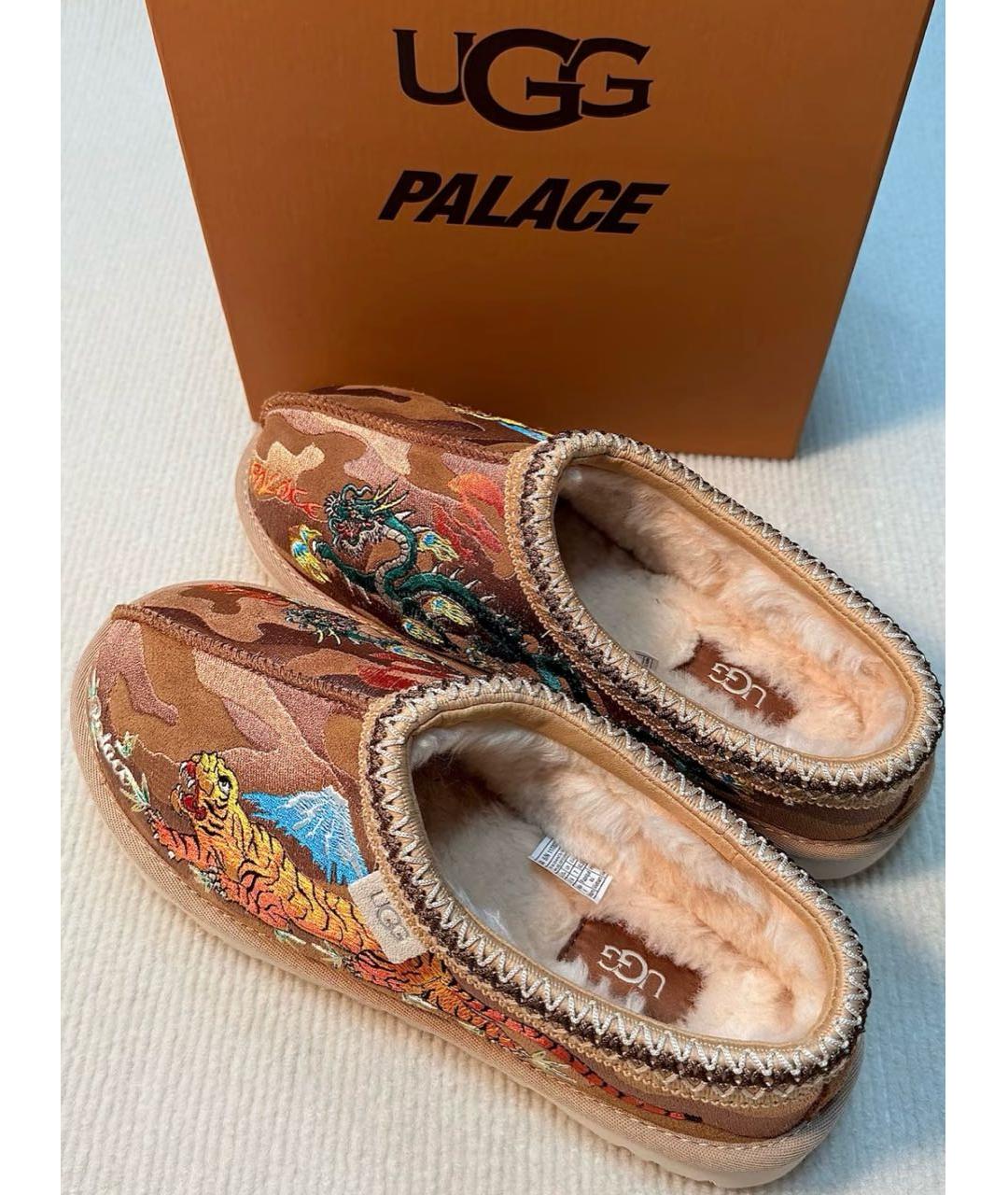 UGG AUSTRALIA Коричневые замшевые сабо, фото 4