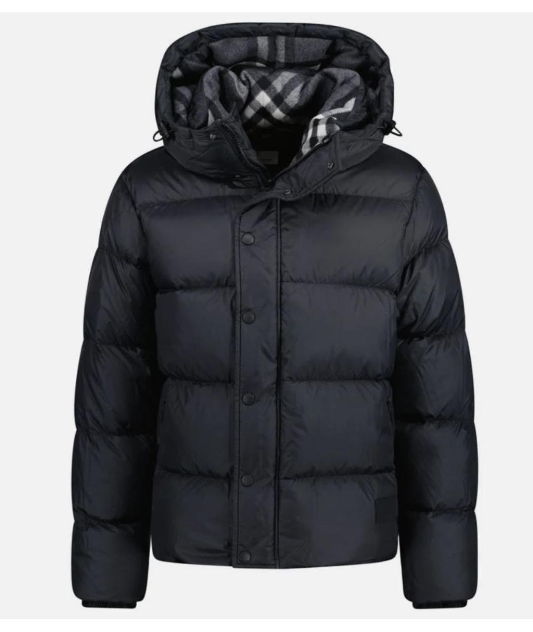 BURBERRY Черный полиамидовый пуховик, фото 5