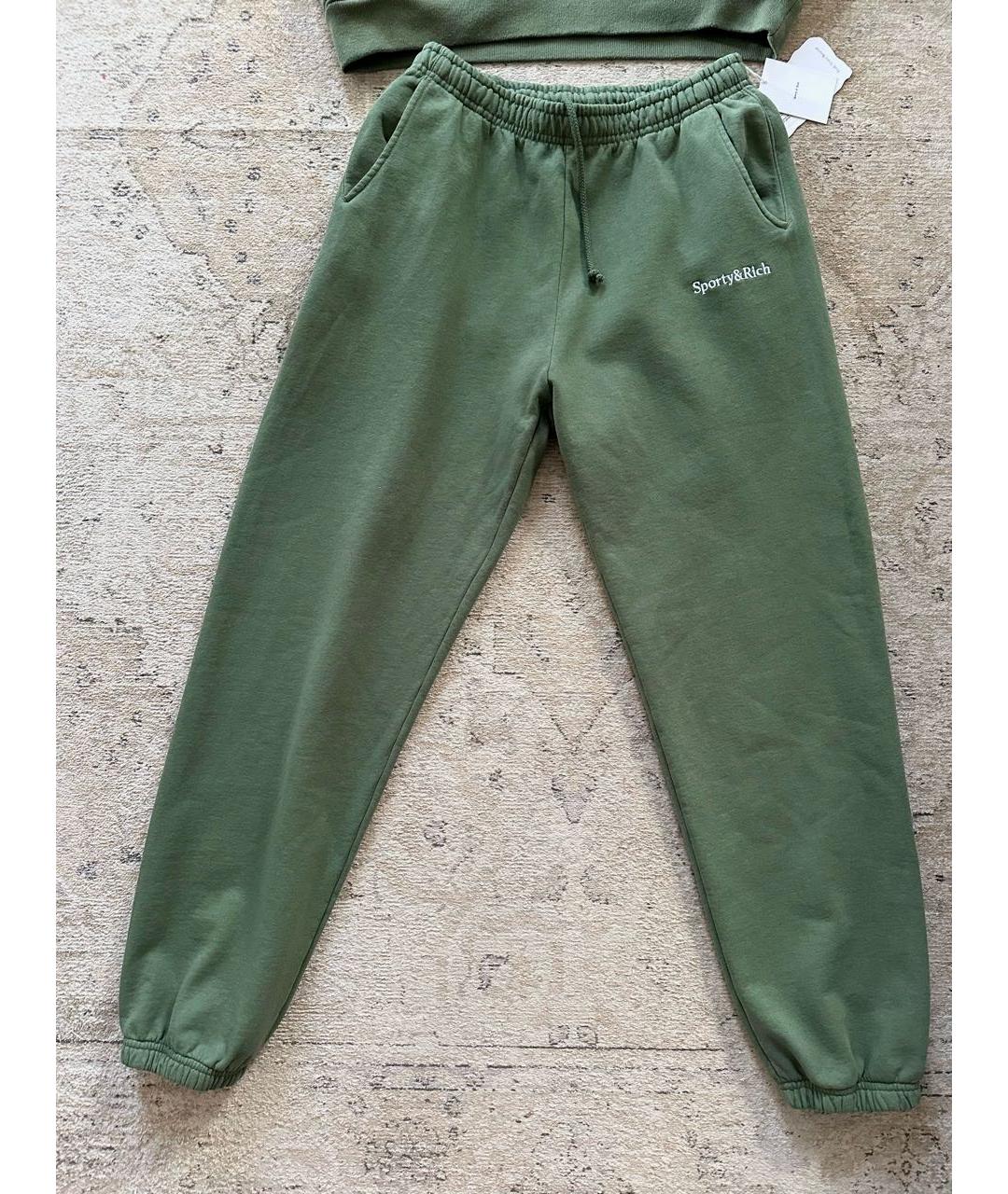 SPORTY AND RICH Зеленый хлопковый спортивные костюмы, фото 4