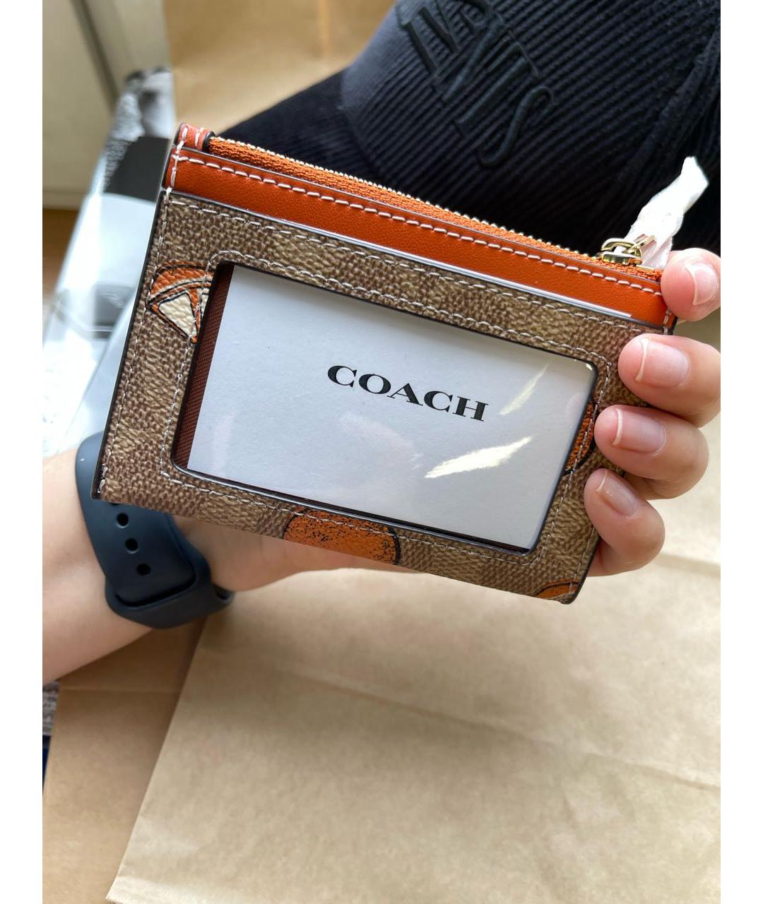 COACH Коричневый кардхолдер, фото 4