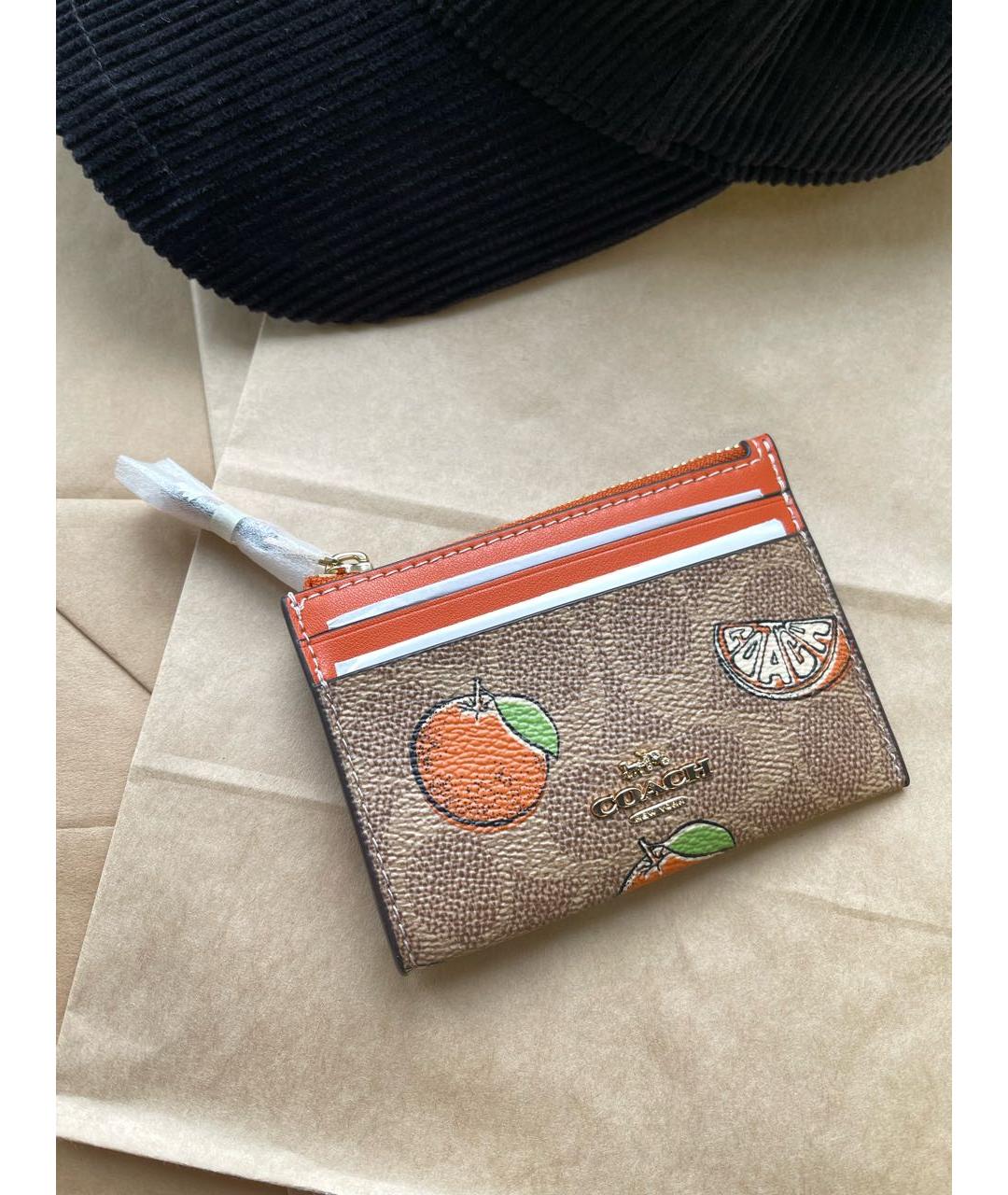 COACH Коричневый кардхолдер, фото 2