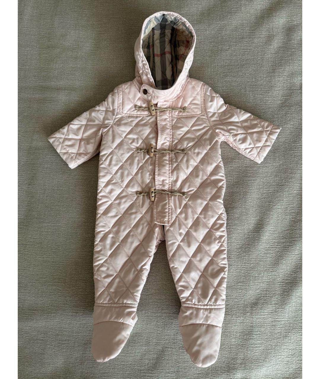 BURBERRY KIDS Розовый комбинезон, фото 5