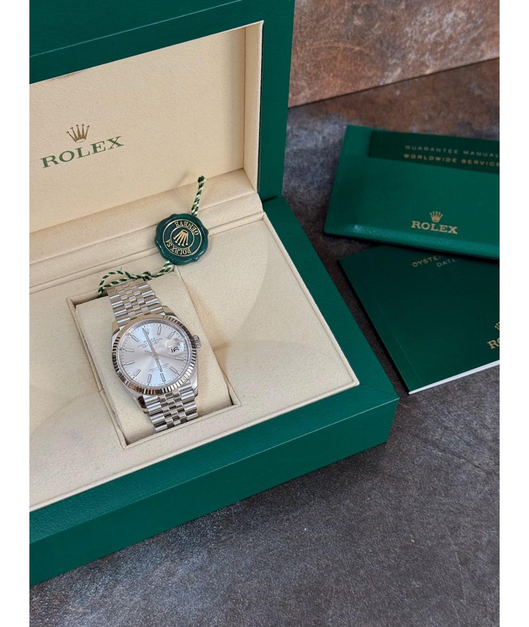 ROLEX Серые часы из белого золота, фото 2