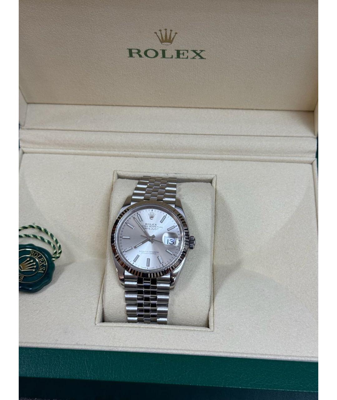 ROLEX Серые часы из белого золота, фото 7