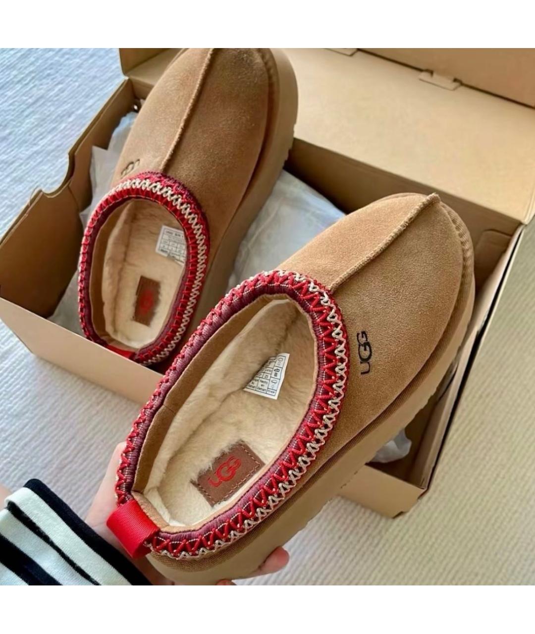 UGG AUSTRALIA Коричневые замшевые сабо, фото 6