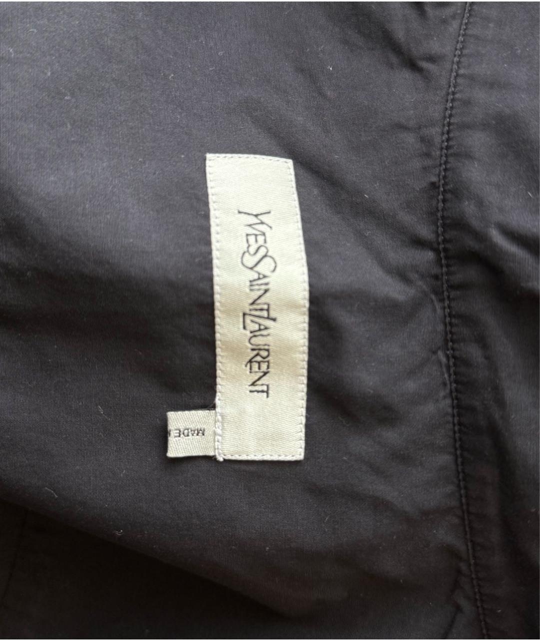 SAINT LAURENT Черное хлопковое повседневное платье, фото 5