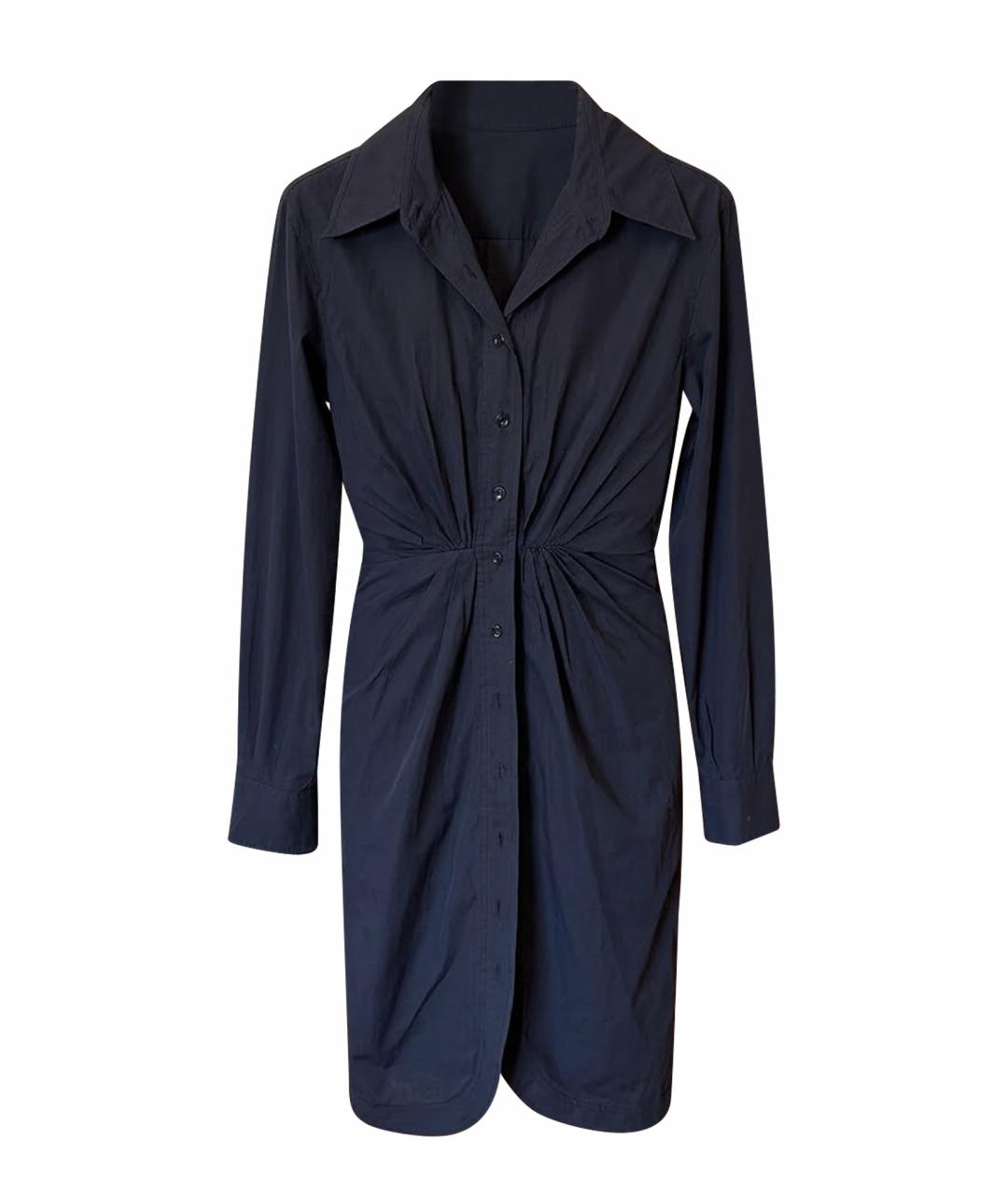 SAINT LAURENT Черное хлопковое повседневное платье, фото 8