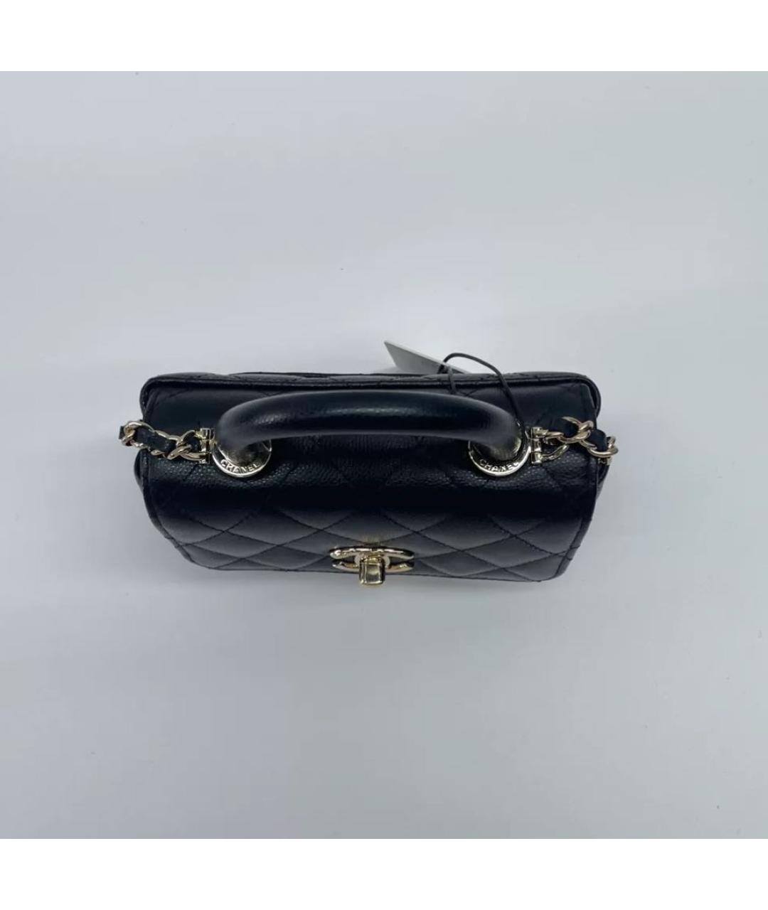 CHANEL Черная кожаная сумка через плечо, фото 4