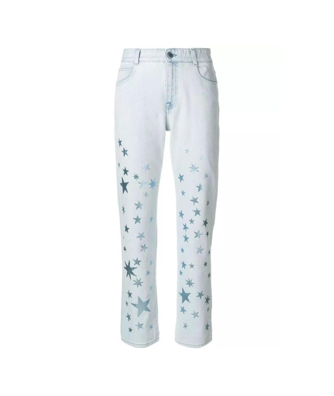 STELLA MCCARTNEY Голубые хлопко-эластановые прямые джинсы, фото 1