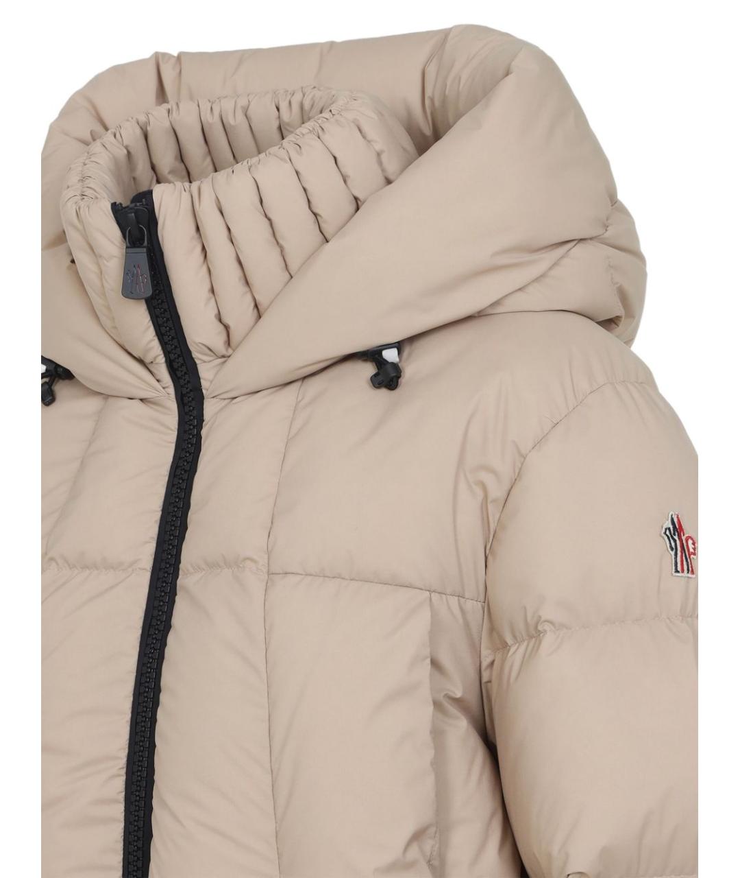 MONCLER GRENOBLE Бежевый полиамидовый пуховик, фото 2