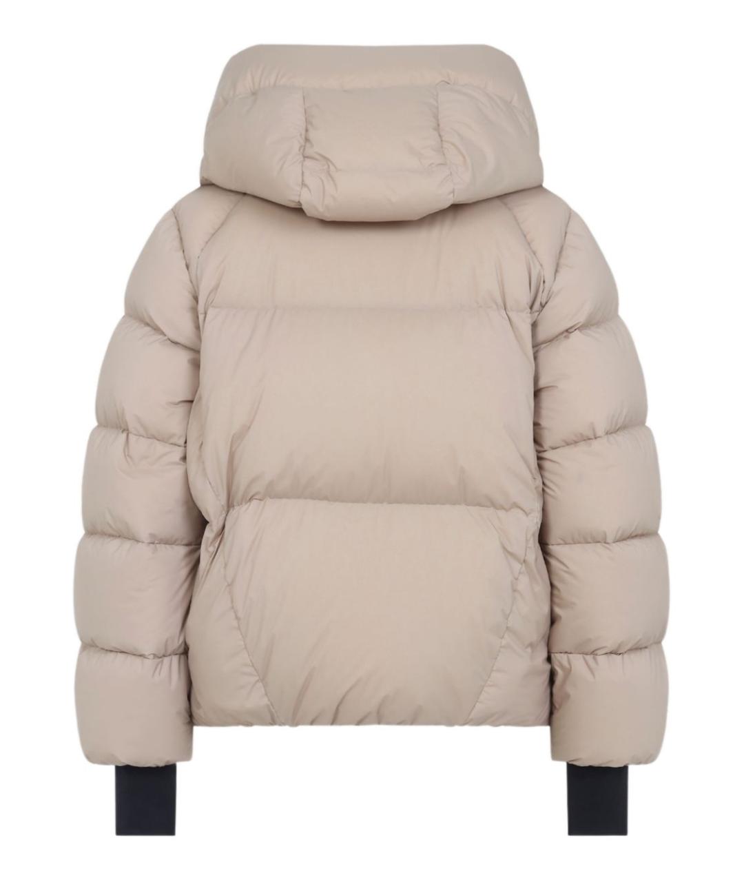 MONCLER GRENOBLE Бежевый полиамидовый пуховик, фото 3
