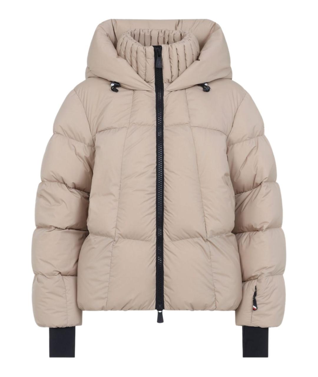 MONCLER GRENOBLE Бежевый полиамидовый пуховик, фото 1