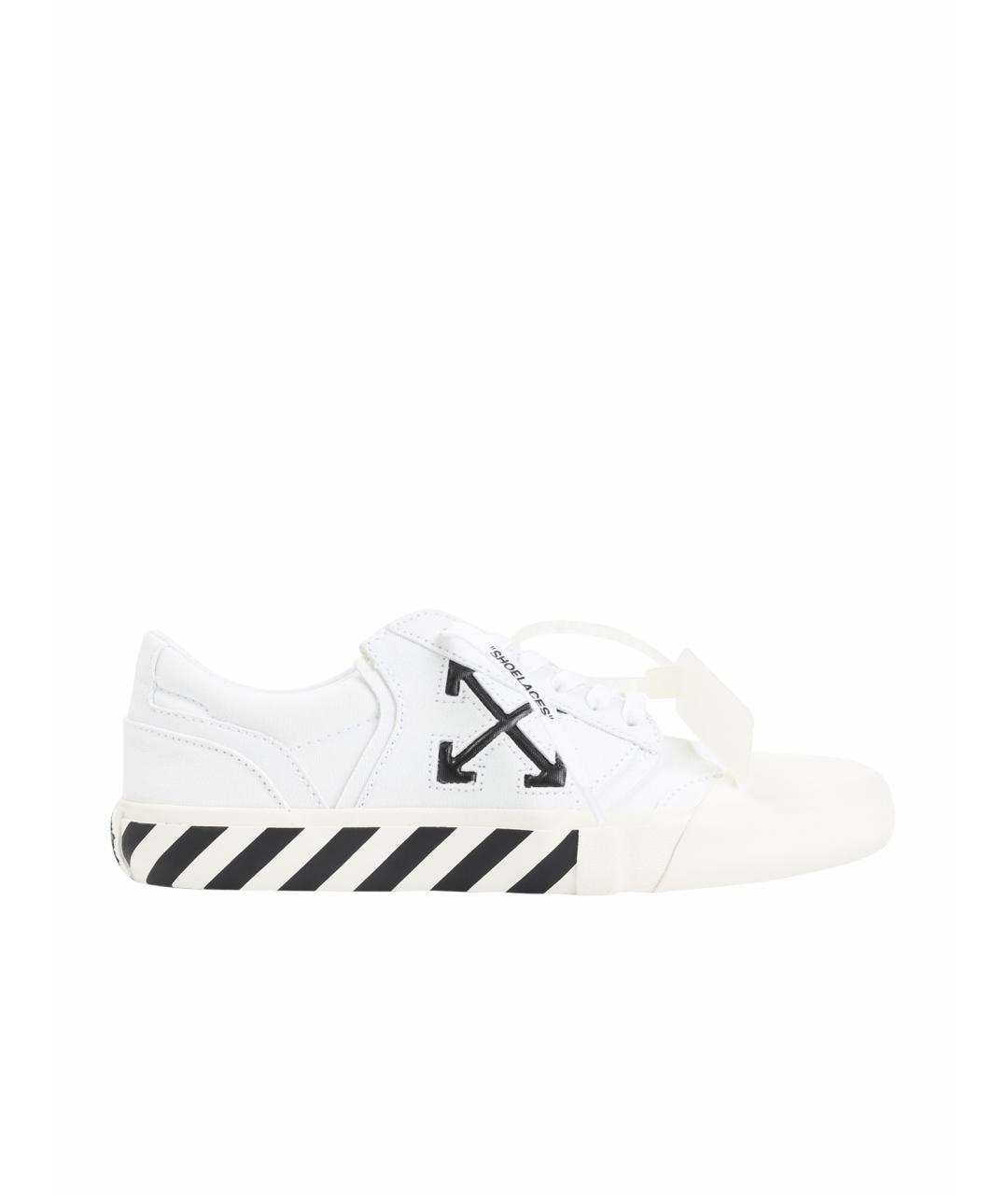 OFF-WHITE Белые текстильные низкие кроссовки / кеды, фото 1