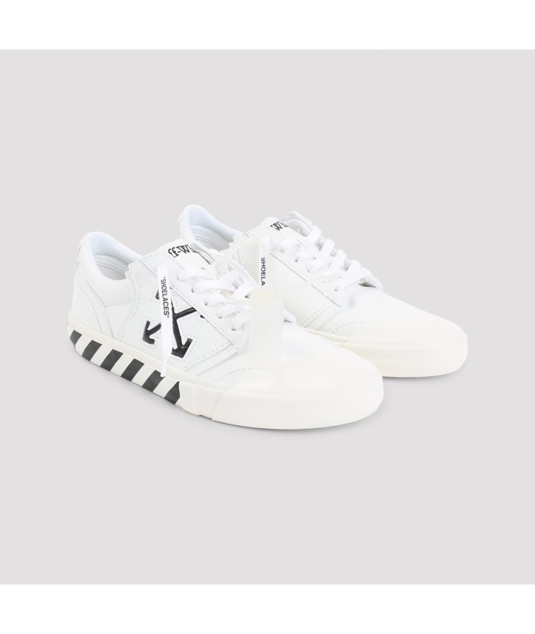 OFF-WHITE Белые текстильные низкие кроссовки / кеды, фото 2
