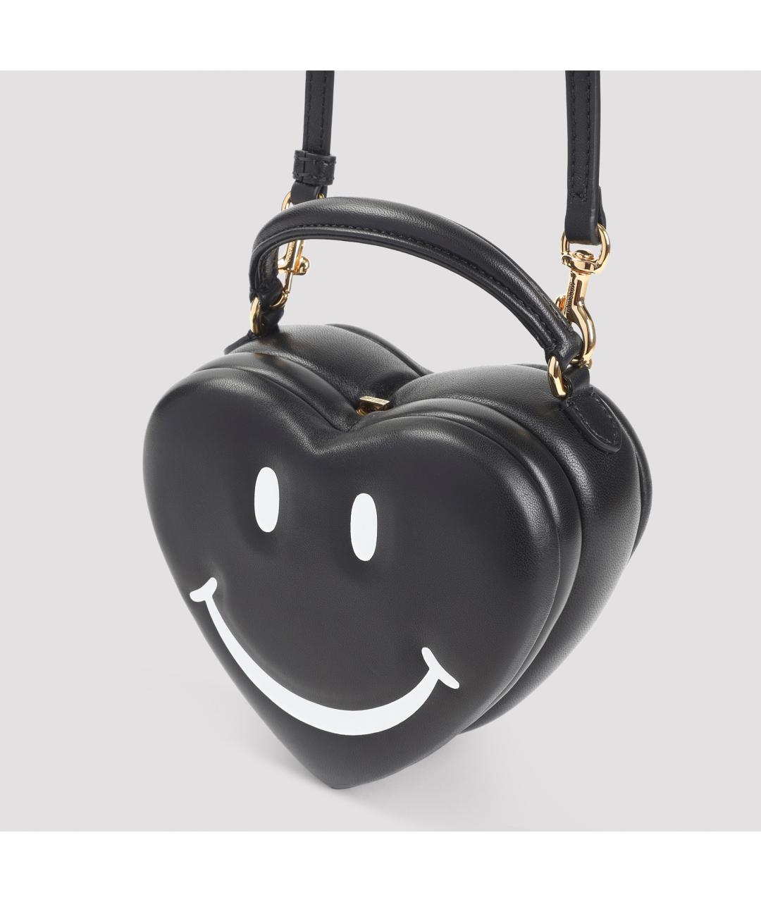 MOSCHINO Черная сумка через плечо из искусственной кожи, фото 4
