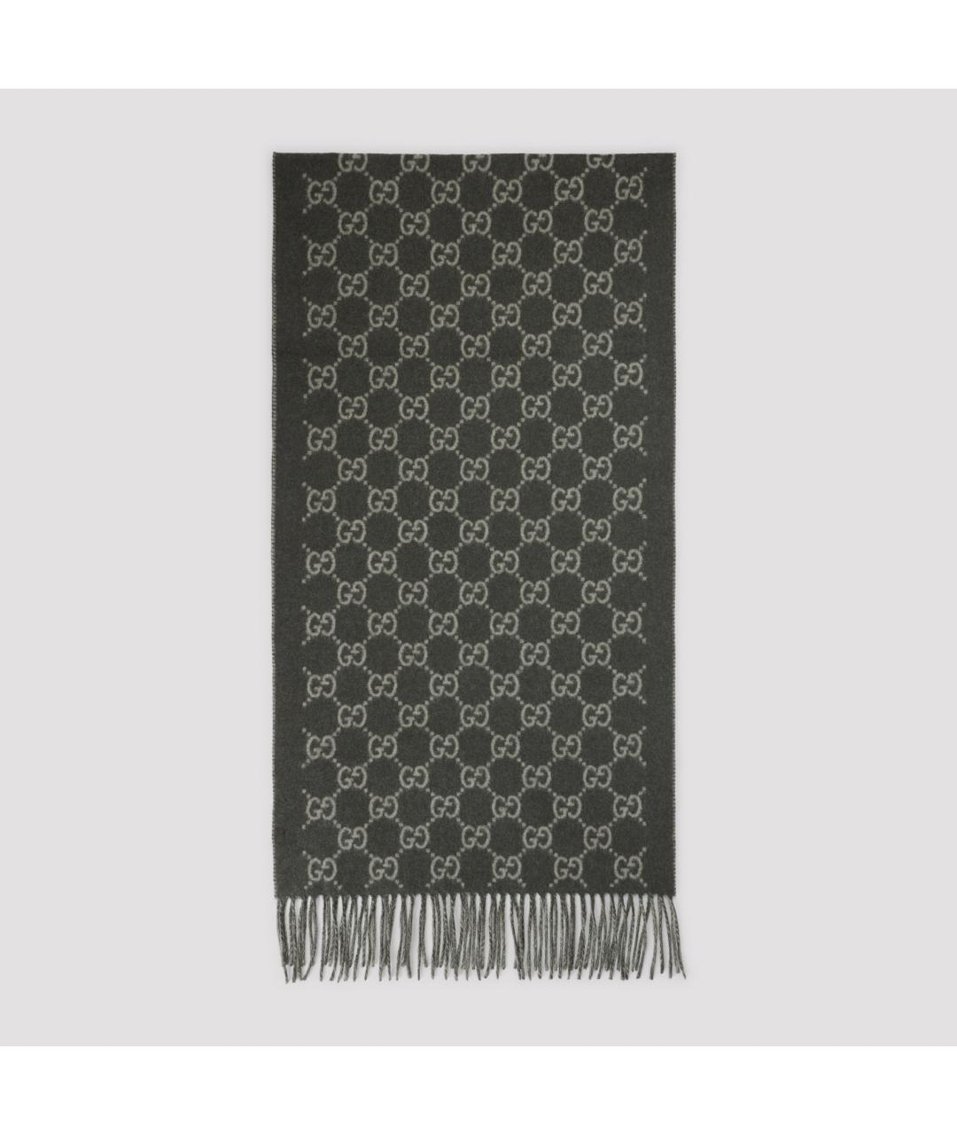 GUCCI Зеленый кашемировый шарф, фото 2