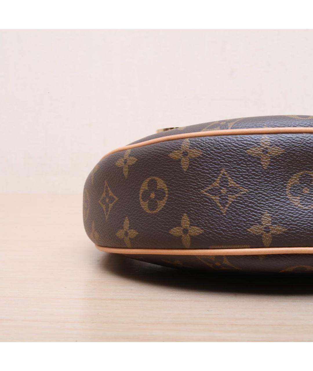 LOUIS VUITTON Коричневая кожаная сумка через плечо, фото 7