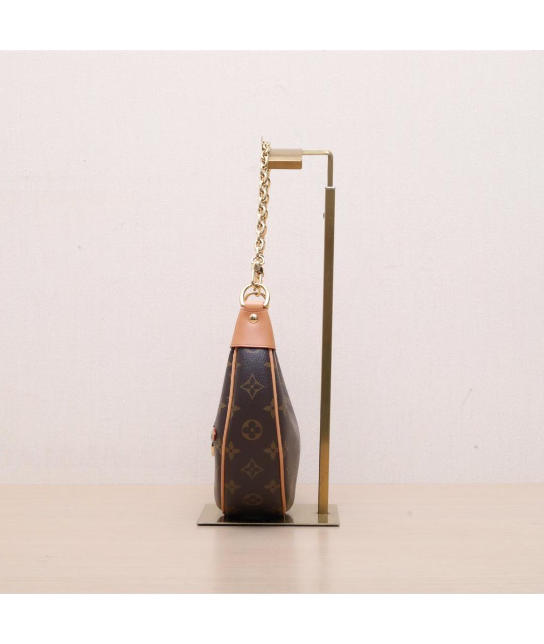LOUIS VUITTON Коричневая кожаная сумка через плечо, фото 4