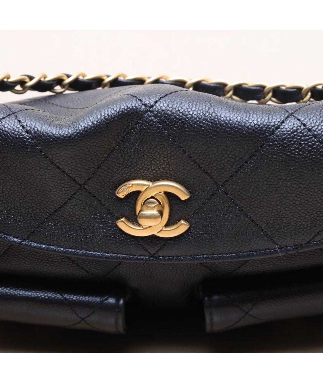 CHANEL Черная кожаная сумка через плечо, фото 8