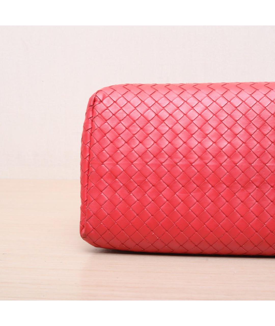 BOTTEGA VENETA Красная кожаная сумка через плечо, фото 9