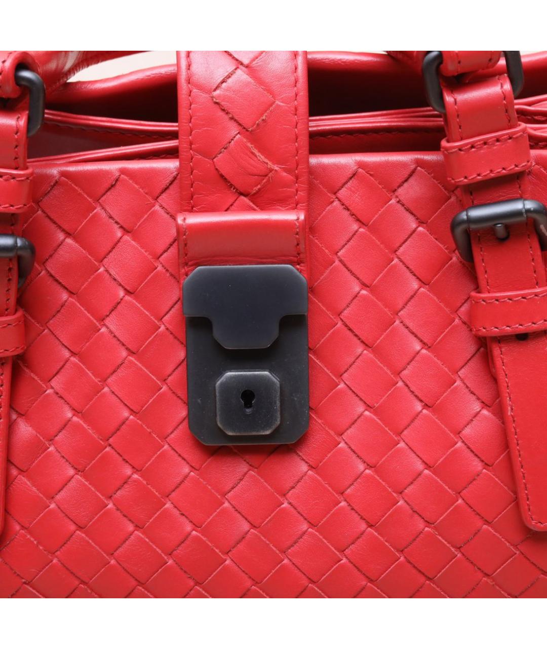BOTTEGA VENETA Красная кожаная сумка через плечо, фото 8