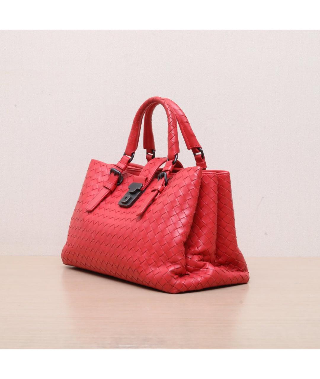 BOTTEGA VENETA Красная кожаная сумка через плечо, фото 4
