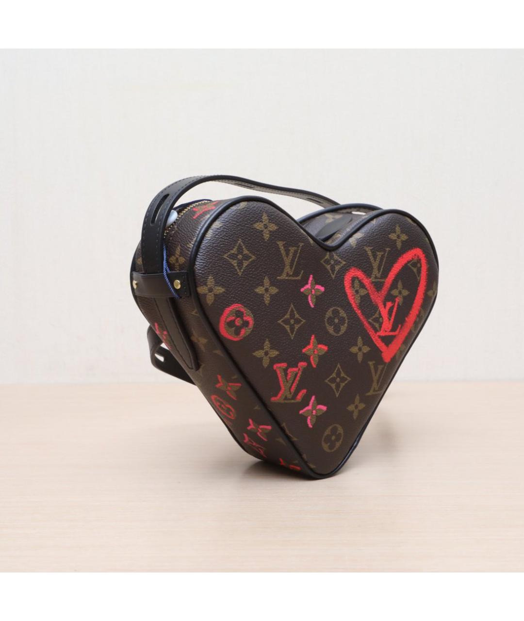 LOUIS VUITTON Коричневая кожаная сумка через плечо, фото 6
